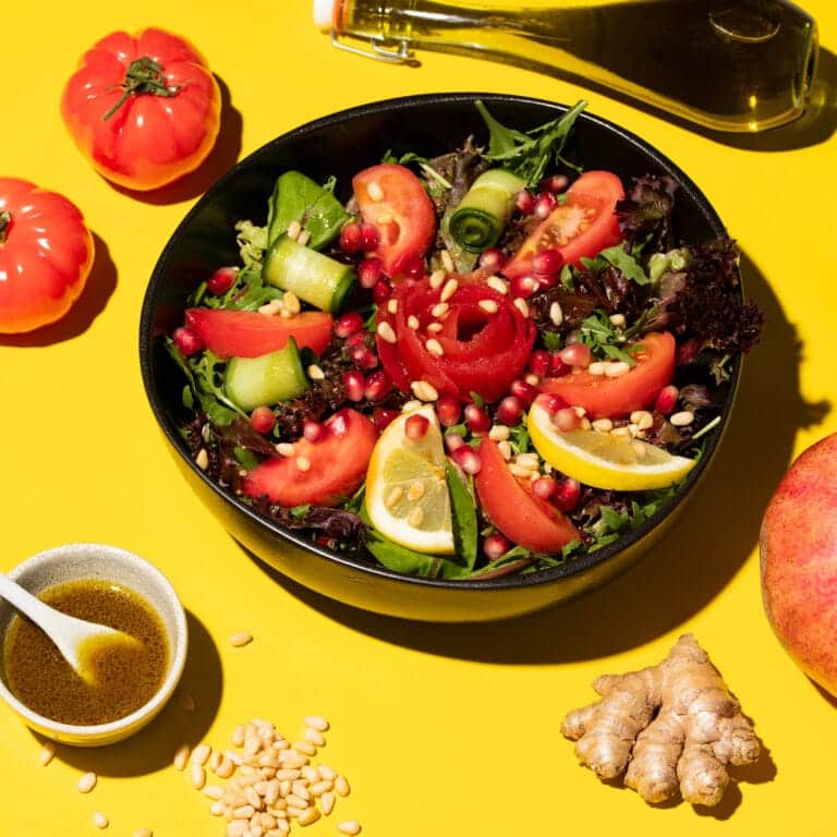 Frisse rode bieten salade met gember